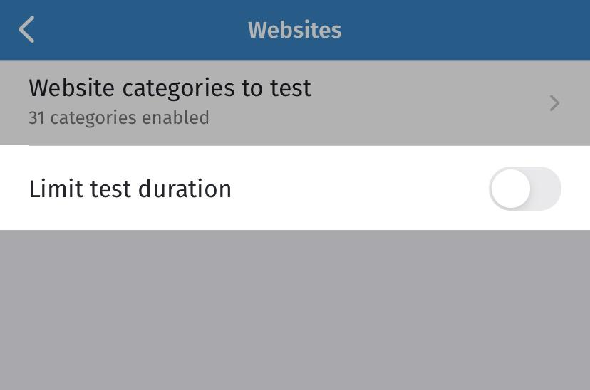 Disable limit test duration