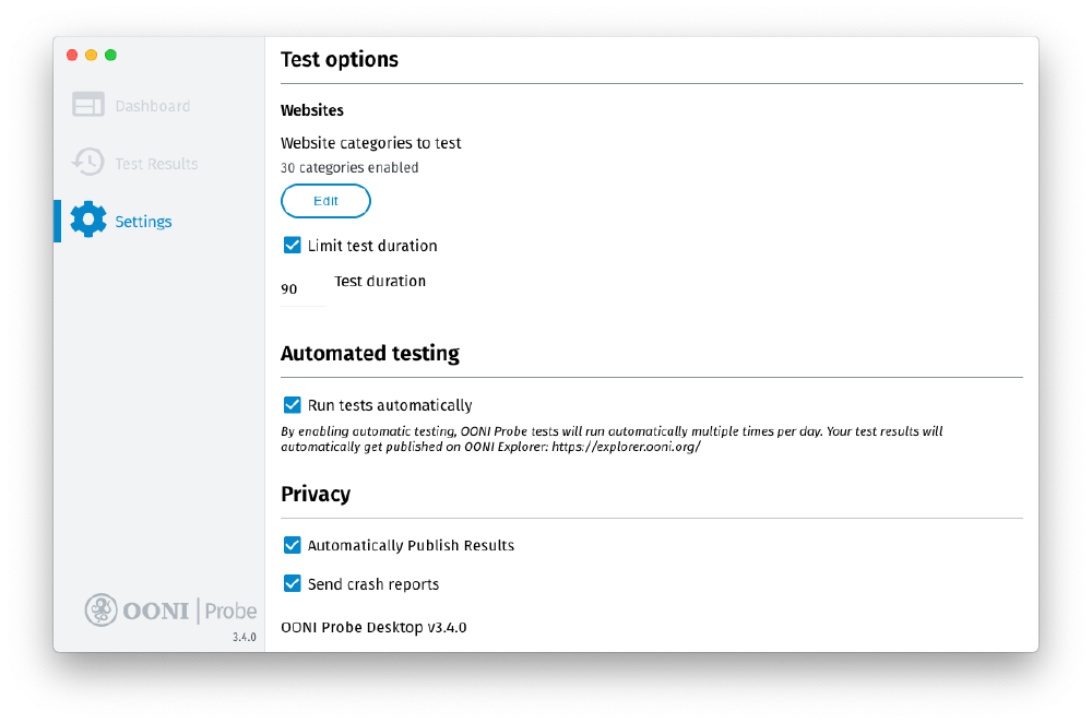 Automated testing