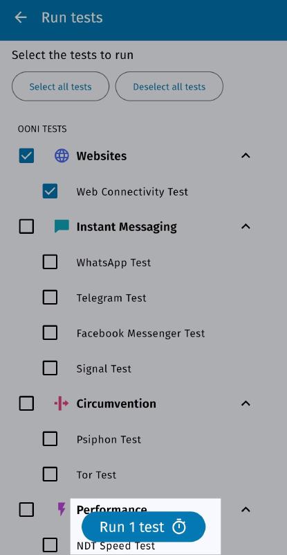 Run 1 test
