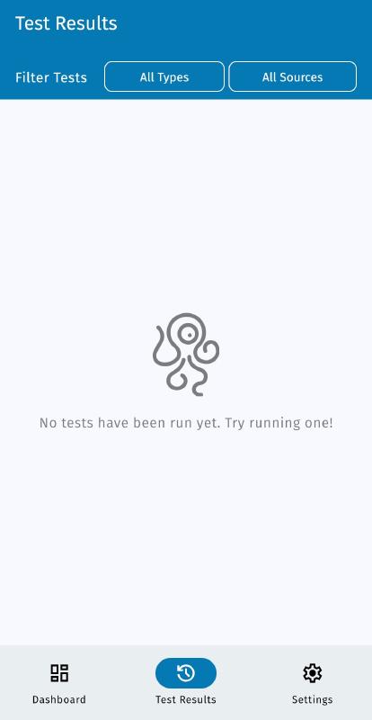 Empty test results