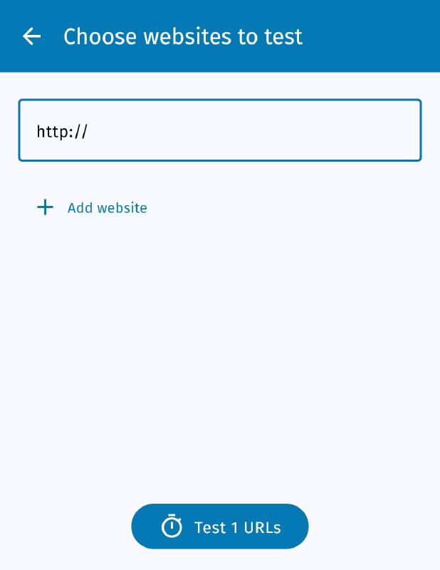 Choose websites empty